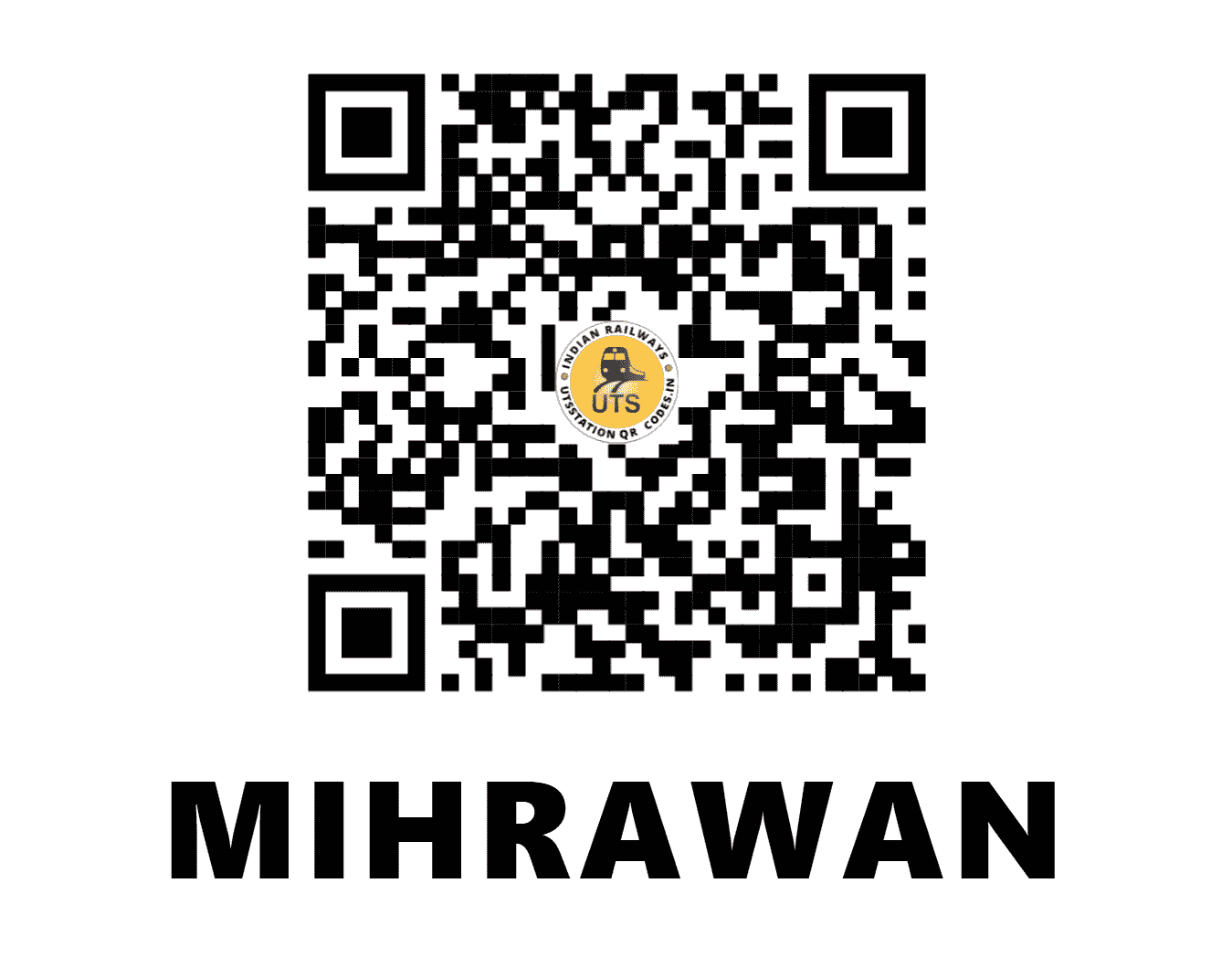 UTS QR Code for MIHRAWAN - MIH (NR - UTTAR PRADESH)